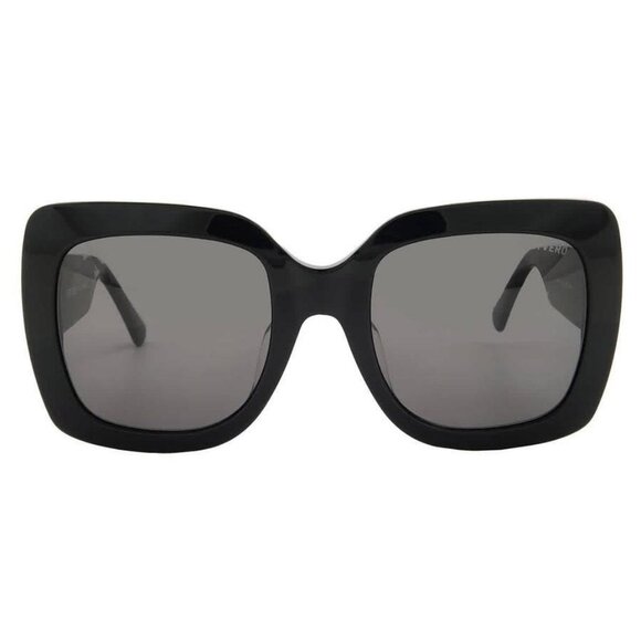 New Authentic Vedi Vero Grey Square Ladies Sunglasses VVA01/BLK55-24-145 VVA01/B - Picture 1 of 6